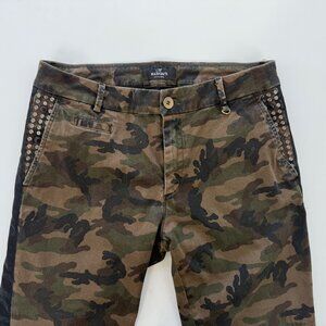 Mason’s Jaqueline Capri Chino Pants Camo/Stripe/Studs Size 4 (IT 40)